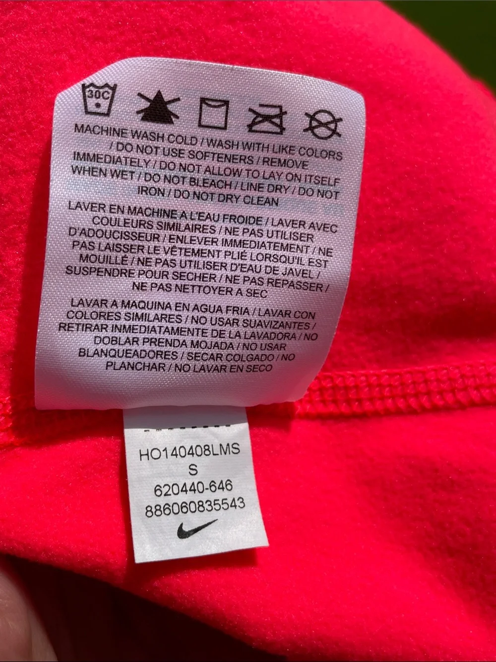 Nike Pink Half-Zip Dri-Fit Pullover